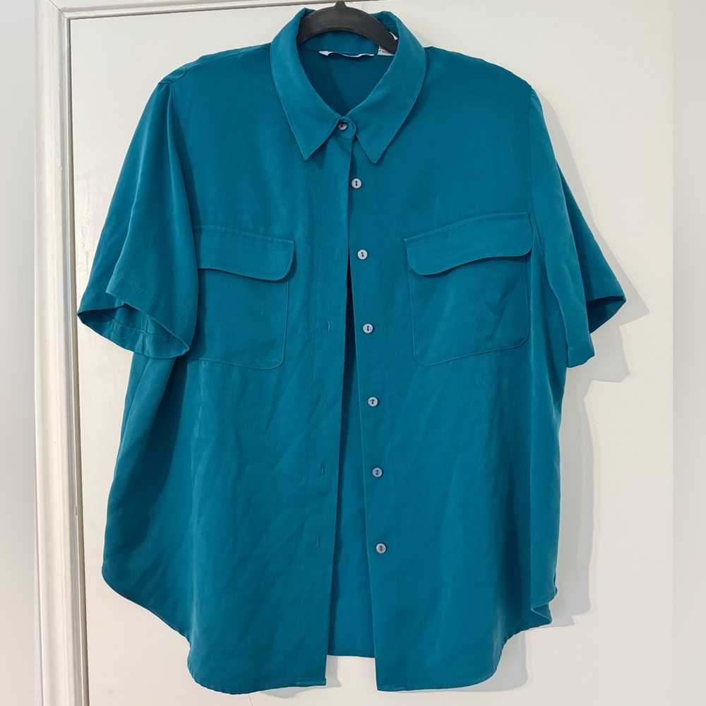 Blue vintage button down shirt